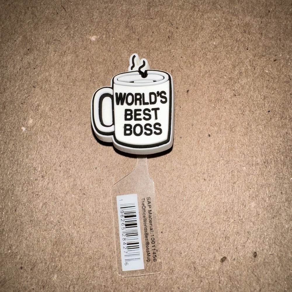 CROCS THE OFFICE WORLDS BEST BOSS Jibbitz™ Charms • Authentic Jibbitz (RARE) NWT